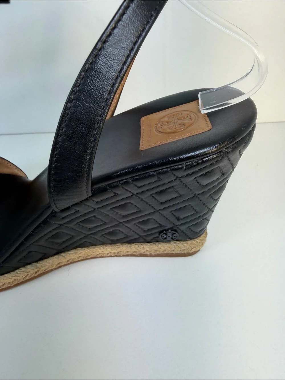 Tory Burch Black Ankle-Strap Wedge Sandals